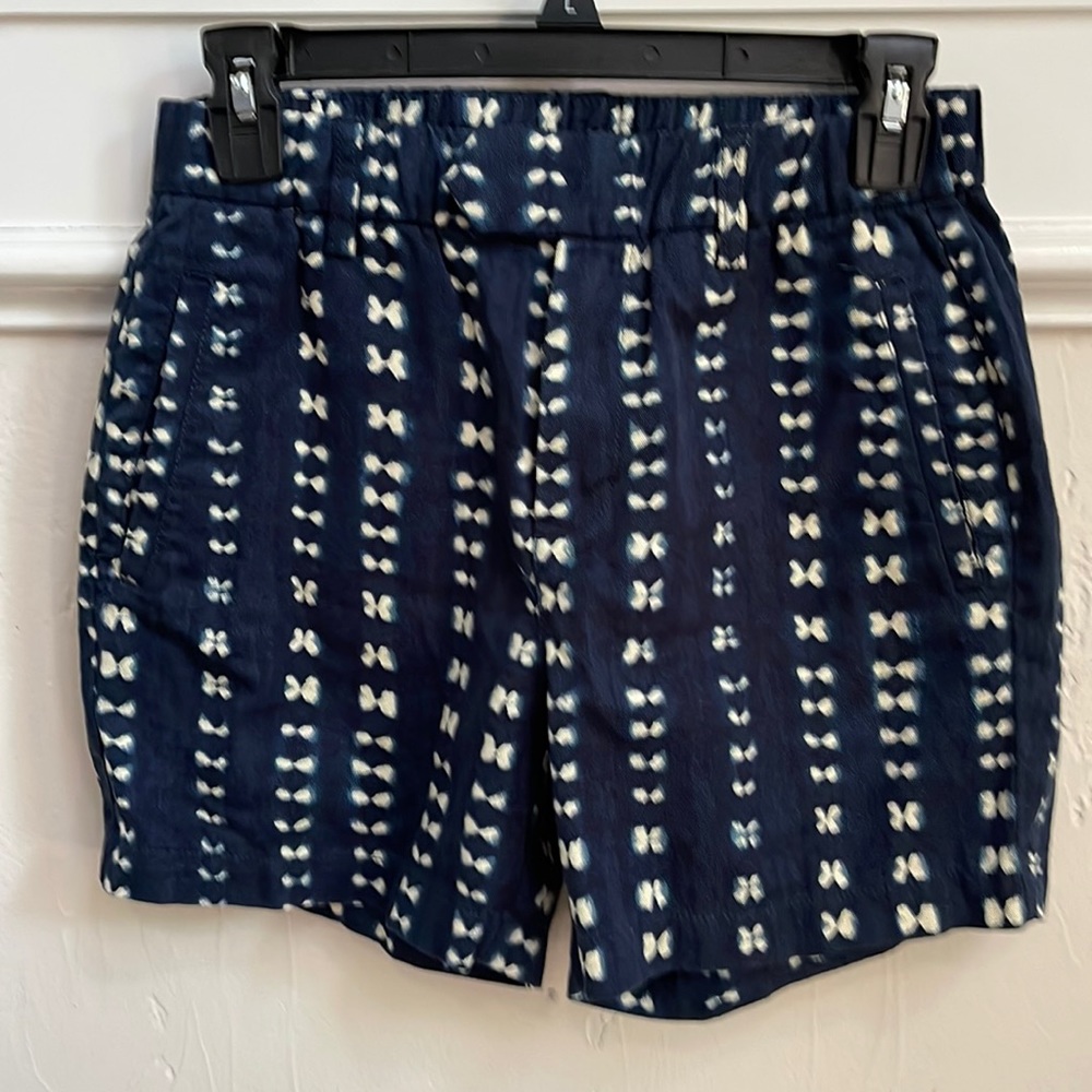 J. Crew Printed Cotton Navy Shorts 4” Inseam Size 2